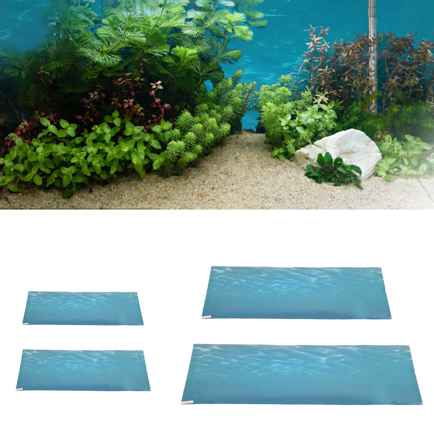 Fish Background Sticker PVC Self Adhesive 3D Sea Pattern Aquarium Poster Decoration Fish Decorative Picture