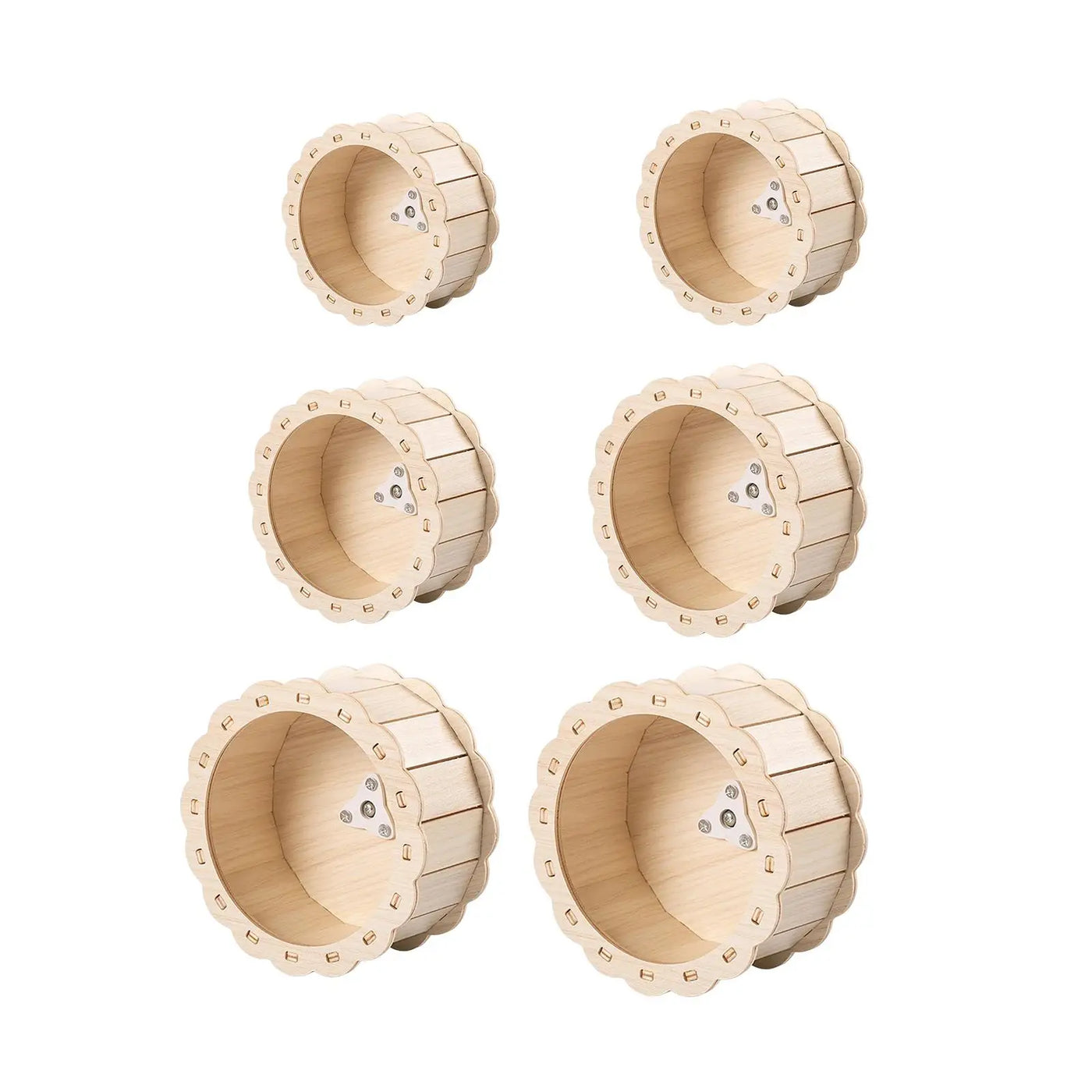 Hamster Wooden Running Wheel Quiet Hamster Toys Exercise Wheel Treadmill for Small Animals Rat Gerbils Chinchilla Syrian Hamster
