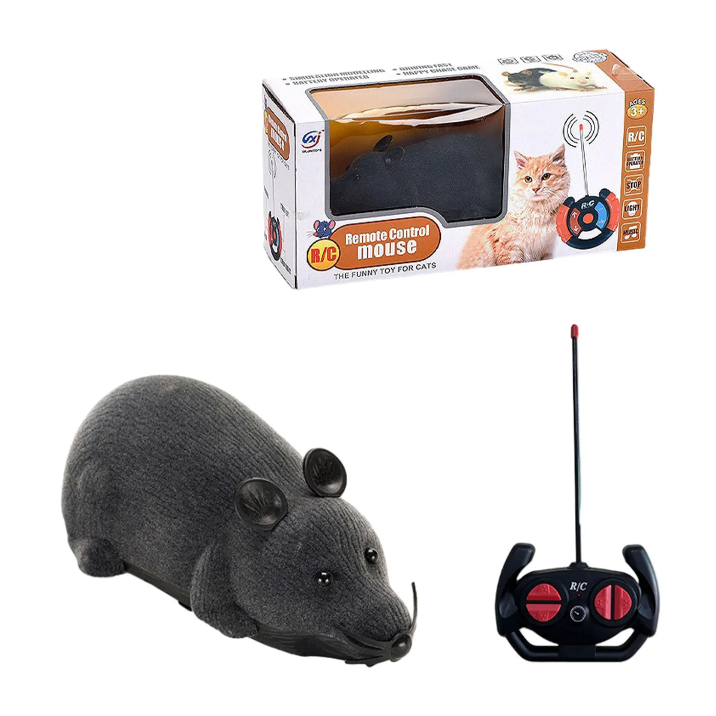 Electronic Cat Toy Convenient And Portable Interactive Play For Pets Realistic Appearance RC Cat Toy