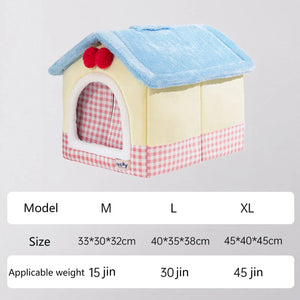 1 Pc Cat house with Removable Cushion Pillow All Season Enclosed Striped Cake Shaped Safe Cat House for Pets Cat Keeping Warm