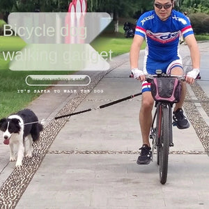 Dog Leash, Dog Training Leash, Dog Control Walker, Bike Exerciser, Pet Bicycle Leash Attachment, Distance Keeper, Hands Jogger