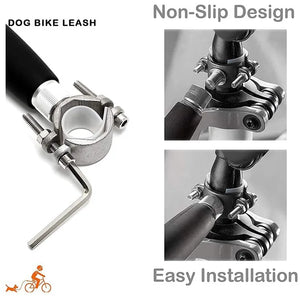 Dog Leash, Dog Training Leash, Dog Control Walker, Bike Exerciser, Pet Bicycle Leash Attachment, Distance Keeper, Hands Jogger