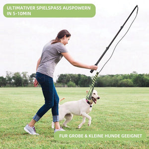 Dog Teeth Grinding Toy Bite-resistant Durable with  Plush Refill Dog Toy Retractable Pole Dog Chew Toy Interactive Pet Toys