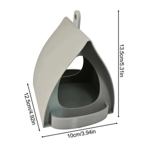 Bird Feeder Decorative Open Design Hanger Hut Shape Hangable Mounted Bird House for Outside Garden Winter Balcony Squirrel