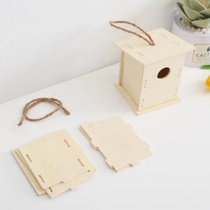 DIY Bird Wood House Outdoor Handmade Accessory Pet Supplies Hanging Birdhouse Hideouts for Outside Balcony jaulas para pájaros