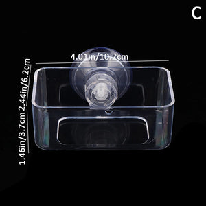 〔W〕Fish Tank Feeding Ring Transparent Acrylic Rectangle Round Shape Aquarium Suspensible Feeder For Tank Floating Food Dispenser