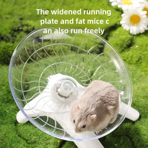 Hamster Running Disc Toy Sport Running Silent Transparent Small Pet Rotatory Jogging Wheel Wheel Toys Pet Hamster Cage Supplies