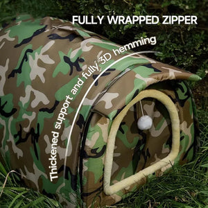Outdoor Stray Cat and Dog House, Weatherproof and Cold-Resistant Winter Warmth Pet Cave (Camouflage, 18.9 x 16.5 x 14.1 inches)