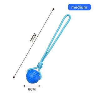 Dog Ball Toys Bouncy Rubber Ball Chew Toys Pet Dog Toy Ball with String Interactive Toys for Big Dog Puppy Games Toys