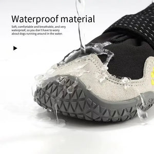 Dog Shoes for Large Size Dogs Waterproof Medium Large Dog Boots for Hot Pavement Winter Snow Hiking Breathable Elastic