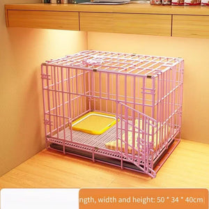 Large Space House For Dogs Pet Supplies Pet Villa Dog Cage With Toilet Tray Puppy House Iron Mesh Dog Cage Indoor Duplex Luxury
