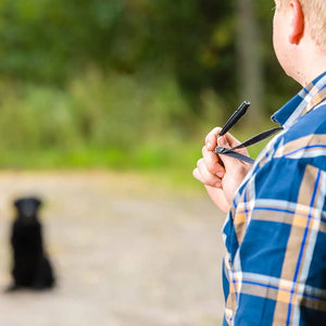 Dog Training Whistle with Lanyard - Black, Professional Obedience Training Tool, Easy to Use for Dogs of All Breeds