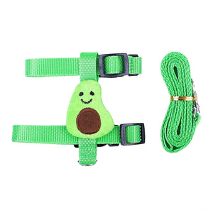 Rabbit Cat Harness and Leash Set Adjustable Pet Lead Leash for Small Animals Ferrets Piggies Hedgehogs Outdoor Walking