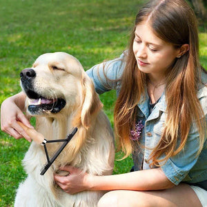 Dog Comb Grooming Rake Long Tooth Steel Comb Wood Handle Pet Dehedding Tools Grip Comfortable Antirust Clean Brush