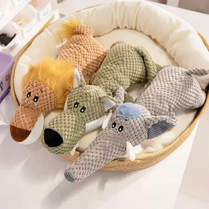Dog Sounding Toy Molar Training Decompress Interactive Bite Resistant animal Shape Plush Toys Pet Dog Toy