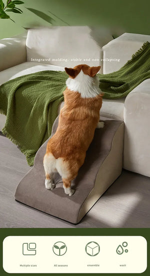 Dog House Dog Stairs Pet 3 Steps Stairs for Small Dog Cat Pet Ramp Ladder Anti-slip Removable Dogs Bed Stairs Pet Supplies