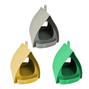Bird Feeder Decorative Open Design Hanger Hut Shape Hangable Mounted Bird House for Outside Garden Winter Balcony Squirrel
