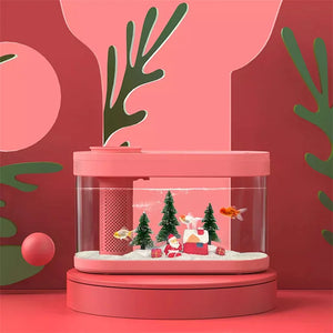 Fish Tank Aquarium Acrylic Desktop Fish Farming Tank Smart Amphibious Eco Plastic Fish Tank