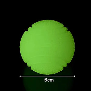 Dog toy ball, elastic, bite resistant, grinding teeth, dog training ball, night light floating rubber interactive