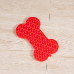 Dog Slow Food Pad Bone Silicone Pet Licking Pad Mat Placemats Pet Supplies Feeding Dog Cats Dogs Supplies