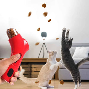 Dog Food Training Equipment Portable Interactive Treat Dispenser Launcher Gun Interactive Puppy Snack Dispenser Pet Supplies