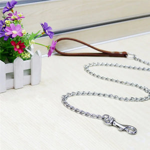 Dog Chain Durable Anti-Bite Metal Chain Small Medium Large Dog Leash Handle Convenient Practical Pet Supplies Pet Accessories