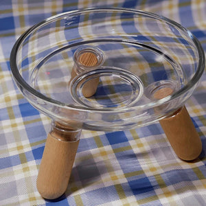 【E】Cat Bowl With Transparent Design, Elevated Cat Food Bowl Water Plate Snack Dish With Stand For Neck Protection