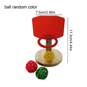 Bird Basketball Toy Mini Basket Frame Toy With Chew Ball Parrot Training Foraging Toys Bird Interactive Intelligence Toy For