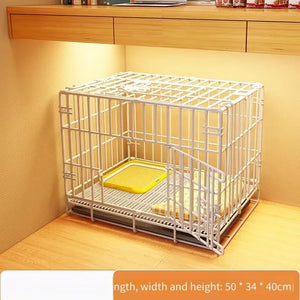 Large Space House For Dogs Pet Supplies Pet Villa Dog Cage With Toilet Tray Puppy House Iron Mesh Dog Cage Indoor Duplex Luxury