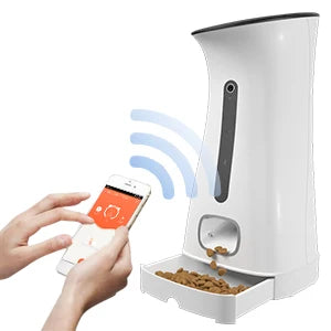 7.5L Dog Food Dispenser With Night Vision And 2-Way Audio 720P HD Wifi Camera Voice Recorder Automatic Cat Feeder