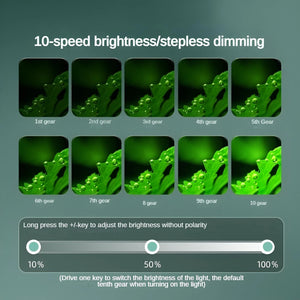 Fish Tank Clip Light, Color Changing and Dimming, USB Interface, Landscaping, Blue white light switching Brightening