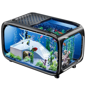 Luxury Fish Tank For Home Use, High-end With Cover, Transparent Living Room, Landscaping, Ecological Tank, Entrance Decoration,