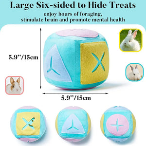 Large Rabbit Foraging Toy with Bell Washable Puzzle Feed Game Rabbit Toy for Bunnies Bunny Enrichment Toys Rabbit Toys