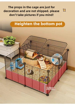 Hamster Cage Home Luxury Large Space Suitable for Multiple Pets Indoor Durability Free Landscaping Small Animal Products