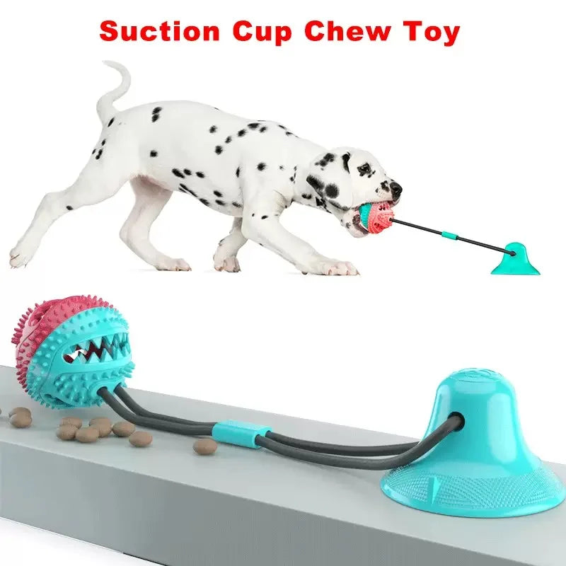 Dog Toys Leaking Food Ball Interactive Rubber Chew Toy for Dogs Tug of War Durable Bite Resistant Braided Rope with Hidden Food