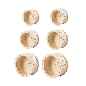 Hamster Wooden Running Wheel Quiet Hamster Toys Exercise Wheel Treadmill for Small Animals Rat Gerbils Chinchilla Syrian Hamster