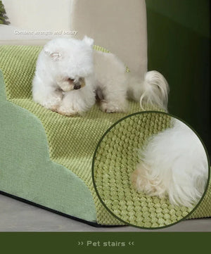 Dog House Dog Stairs Pet 3 Steps Stairs for Small Dog Cat Pet Ramp Ladder Anti-slip Removable Dogs Bed Stairs Pet Supplies