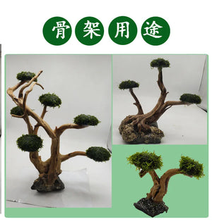 Fish Tank Landscaping Wood Water Plant Root Driftwood Tree Aquatic Plants Aquarium Grass Decorations Accessories (No Moss)