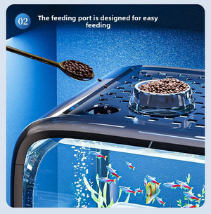 Luxury Fish Tank For Home Use, High-end With Cover, Transparent Living Room, Landscaping, Ecological Tank, Entrance Decoration,