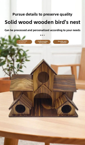Bird Houses Bird Room Large Bird House for Garden Courtyard Backyard Decor Finch Bluebird Cardinals Handmade Humming