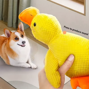 Dog Toy Stomping Duck Bite Resistant Grinding Teeth Cleaning Large Dog Interactive Entertainment Puppy Boredom Pet Plush Toy