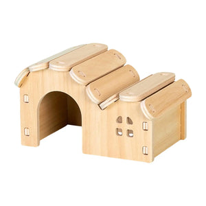 Hamster Wood House Animals Cage Accessories Hamster Hideout Hut for Small Rodents Chinchilla Mice Sugar Gliders Gerbils Mouse