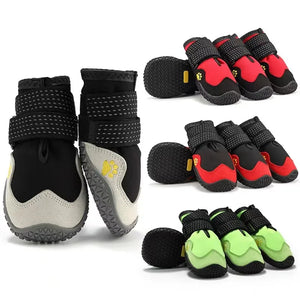 Dog Shoes for Large Size Dogs Waterproof Medium Large Dog Boots for Hot Pavement Winter Snow Hiking Breathable Elastic