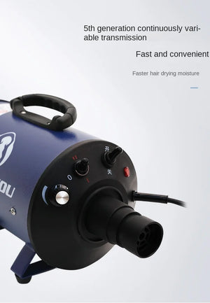 Professional Power Hair Dryer for Dogs, Negative Ion Animal Hair Dryer, Silent, High Velocity, Pet Dog, 2200W