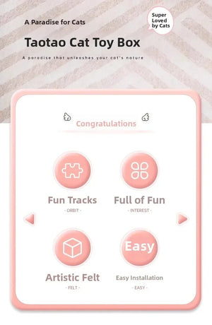 Cat Puzzle Toy Felt Puzzle Box Cat Exercise Toy With Ball Indoor Sports Entertainment Hunting Cat Toys For Indoor Cats