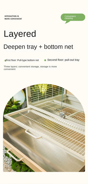 Hot Selling Indoor Stylish Breathable Removable Bird Cage Breeding Durable Wooden Bird House Suitable For All Kinds Of Birds