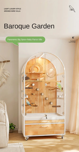 Hot Selling Indoor Stylish Breathable Removable Bird Cage Breeding Durable Wooden Bird House Suitable For All Kinds Of Birds