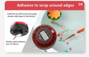 Aquarium Automatic Food Dispenser Automatic Fish Feeder USB Rechargeable Auto Fish Food Dispenser with Timer LCD Display