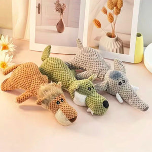 Dog Sounding Toy Molar Training Decompress Interactive Bite Resistant animal Shape Plush Toys Pet Dog Toy