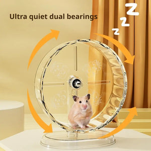 Hamster Transparent Running Wheel Toy For Hamster Quiet Running Exercise Toy Easy To Disassemble And Clean Pets Accessories